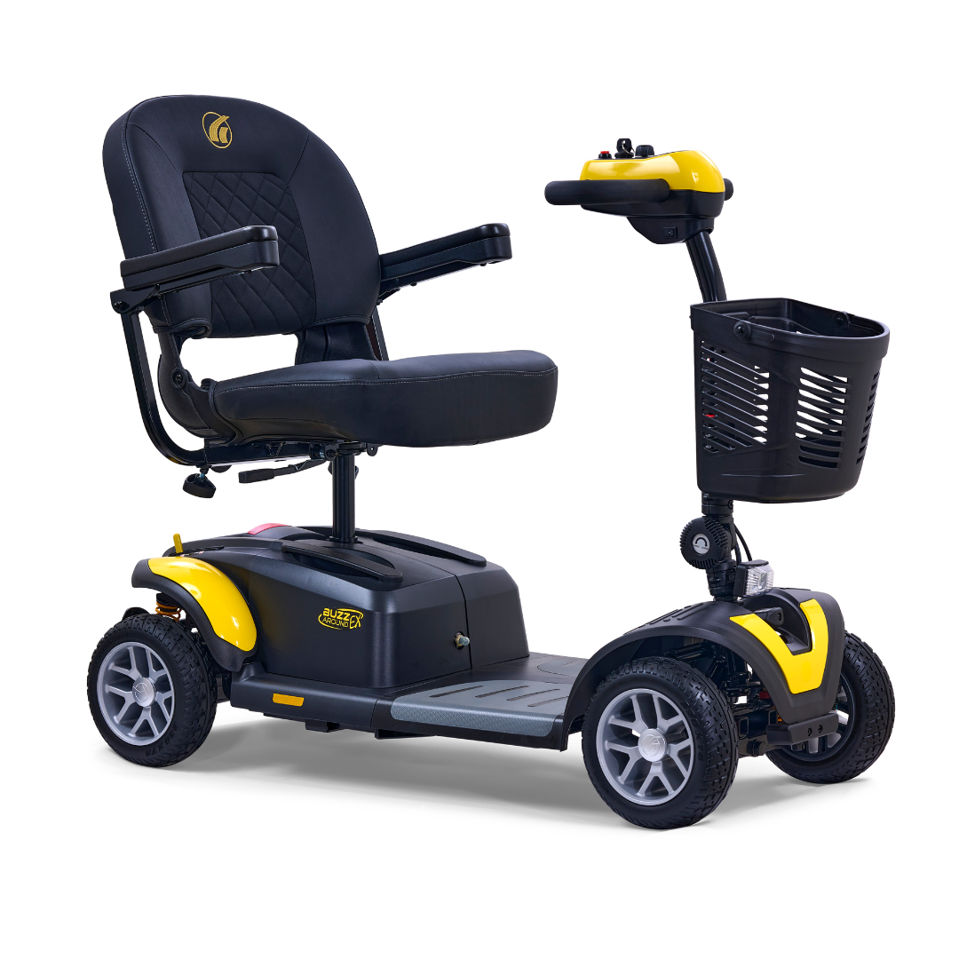 Golden GB148 BuzzAround EX 4-Wheel Long Range Travel Scooter - Canary Yellow